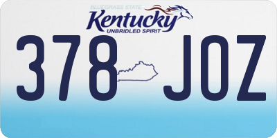 KY license plate 378JOZ