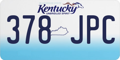 KY license plate 378JPC