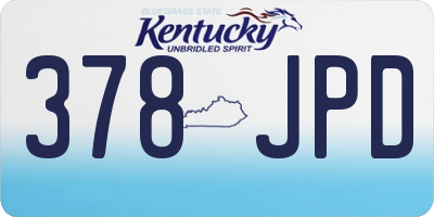 KY license plate 378JPD