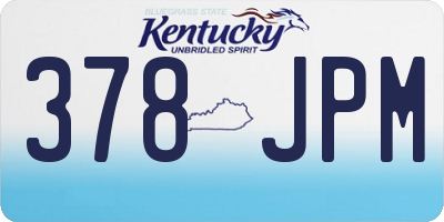 KY license plate 378JPM