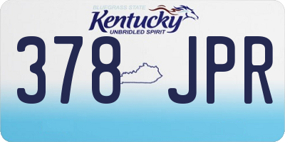 KY license plate 378JPR