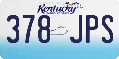KY license plate 378JPS