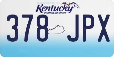KY license plate 378JPX
