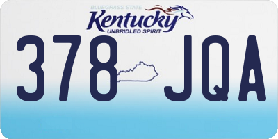 KY license plate 378JQA