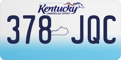 KY license plate 378JQC