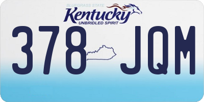 KY license plate 378JQM