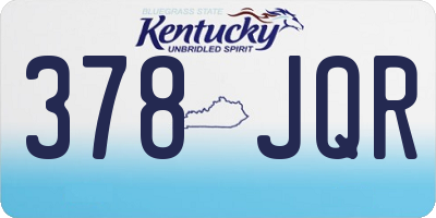 KY license plate 378JQR