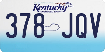 KY license plate 378JQV