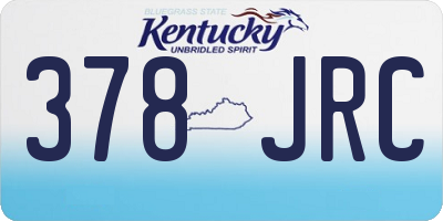 KY license plate 378JRC