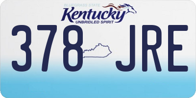 KY license plate 378JRE