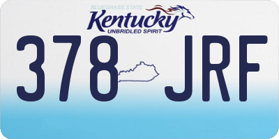 KY license plate 378JRF