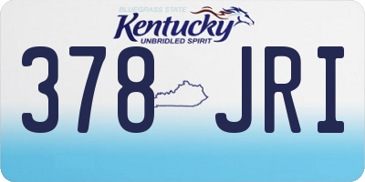 KY license plate 378JRI
