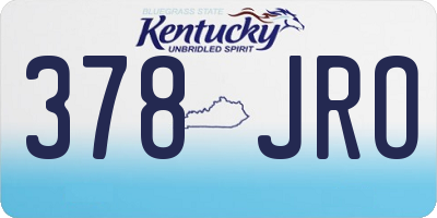 KY license plate 378JRO