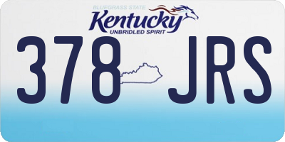 KY license plate 378JRS