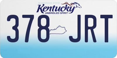 KY license plate 378JRT
