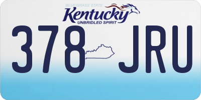 KY license plate 378JRU