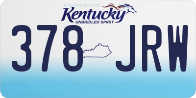 KY license plate 378JRW