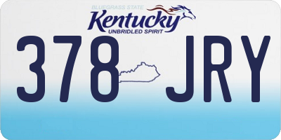 KY license plate 378JRY