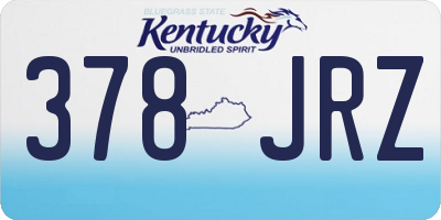 KY license plate 378JRZ