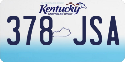 KY license plate 378JSA