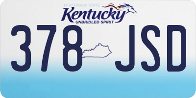 KY license plate 378JSD