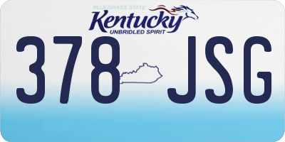 KY license plate 378JSG