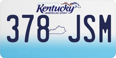 KY license plate 378JSM
