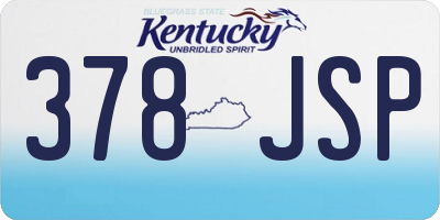 KY license plate 378JSP