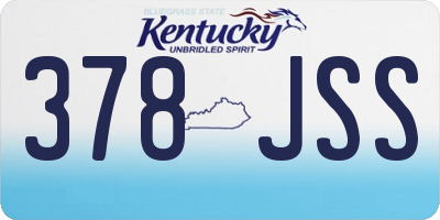 KY license plate 378JSS