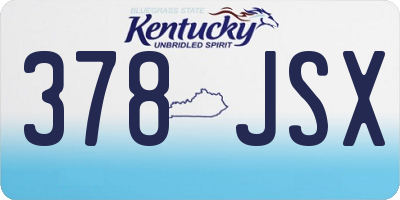 KY license plate 378JSX