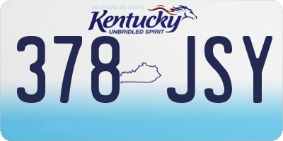 KY license plate 378JSY