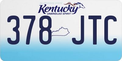KY license plate 378JTC