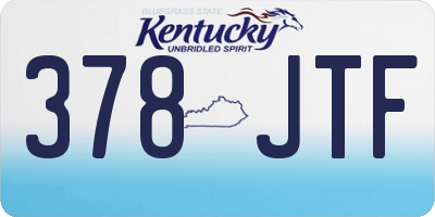KY license plate 378JTF