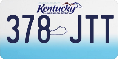 KY license plate 378JTT