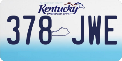 KY license plate 378JWE