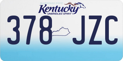 KY license plate 378JZC