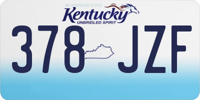 KY license plate 378JZF