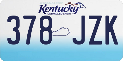 KY license plate 378JZK