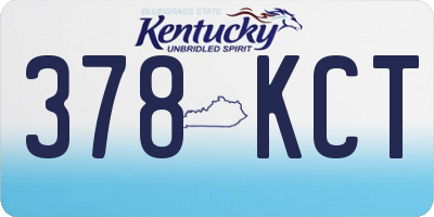 KY license plate 378KCT