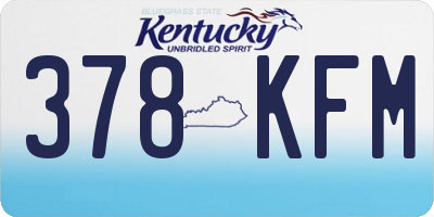 KY license plate 378KFM