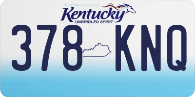 KY license plate 378KNQ