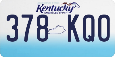 KY license plate 378KQO