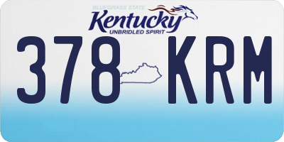 KY license plate 378KRM
