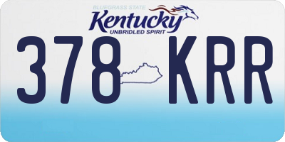 KY license plate 378KRR