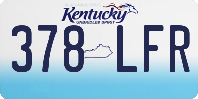 KY license plate 378LFR