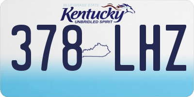KY license plate 378LHZ