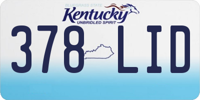 KY license plate 378LID
