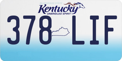 KY license plate 378LIF