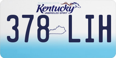 KY license plate 378LIH