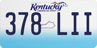 KY license plate 378LII